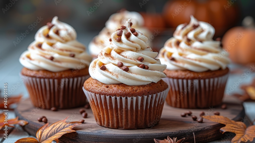 Pumpkin Spice Cupcakes with Cinnamon Cream Cheese Frosting Pumpkin Spice Cupcakes with Cinnamon Cream Cheese Frosting