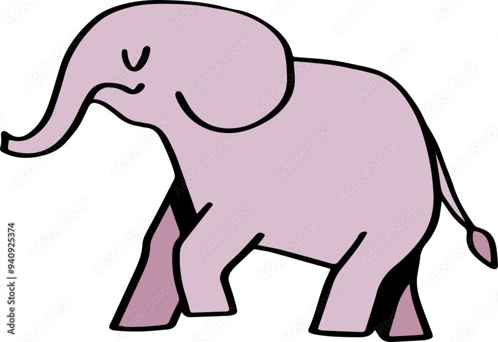 cute cartoon elephant character illustration. cute cartoon elephant character illustration.