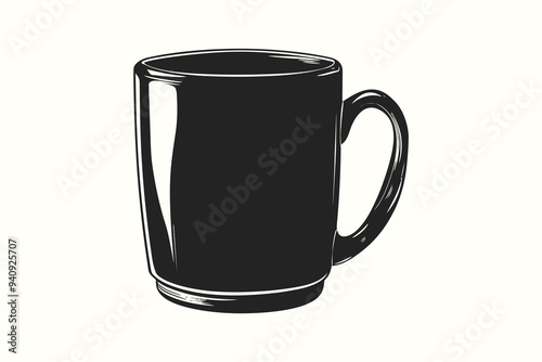 Personalized Mug silhouette vector