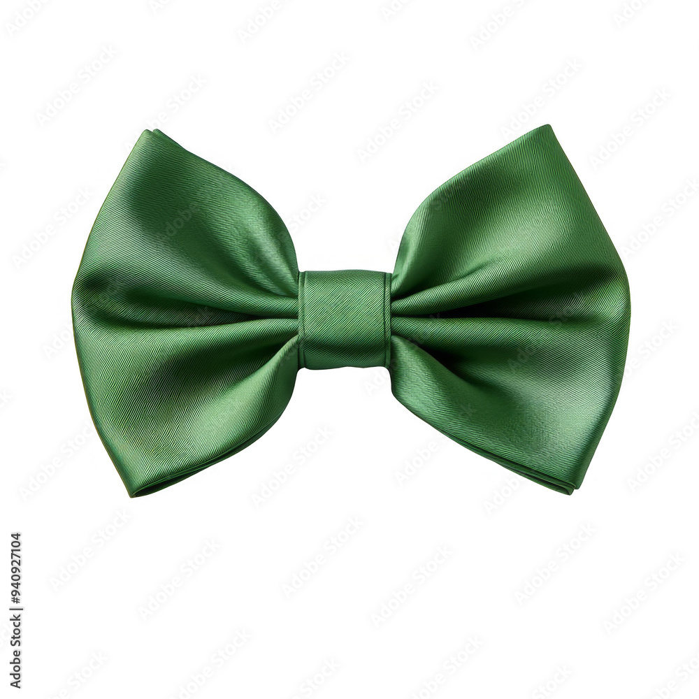 Green Bow Isolated on a Transparent Background Green Bow Isolated on a Transparent Background