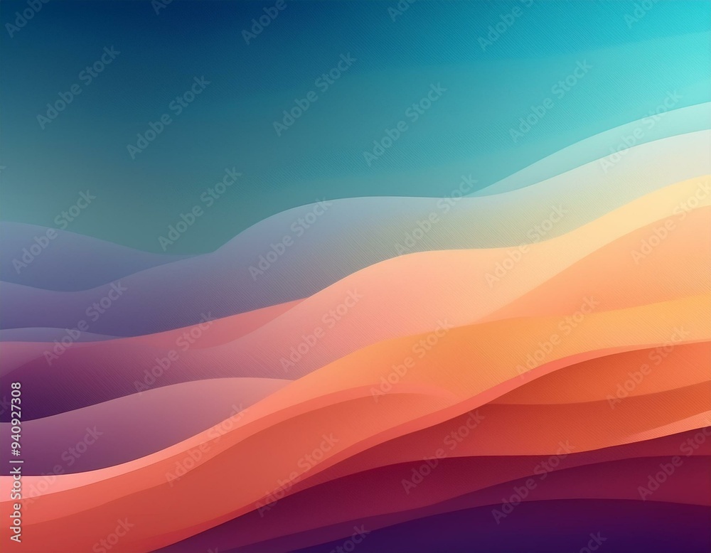 Colorful Gradient Background with Abstract Wave Layers Colorful Gradient Background with Abstract Wave Layers