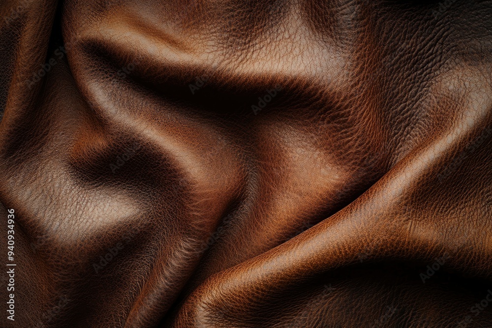 Textured brown leather background with a smooth, mottled appearance and variations in shading, creating a soft and uniform pattern , ai Textured brown leather background with a smooth, mottled appearance and variations in shading, creating a soft and uniform pattern , ai