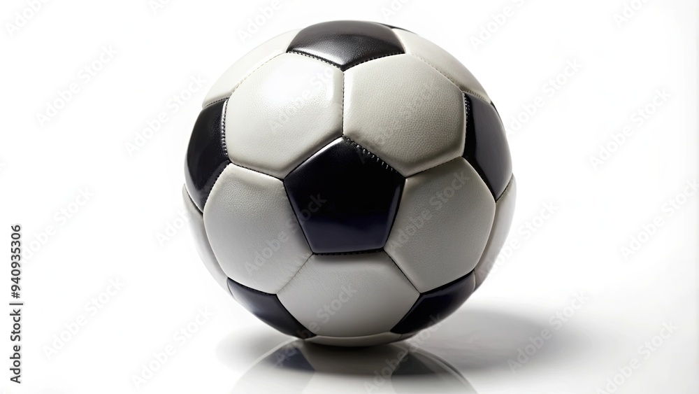 Fototapeta premium Soccer ball isolated on white background, sports, football, isolated, white, background, equipment, object, round