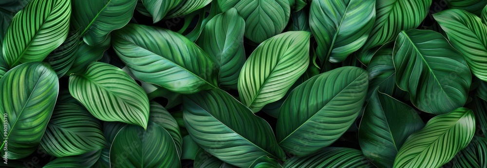 Tropical Green Leaf Texture Tropical Green Leaf Texture