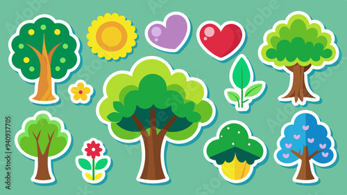 tree set stickers