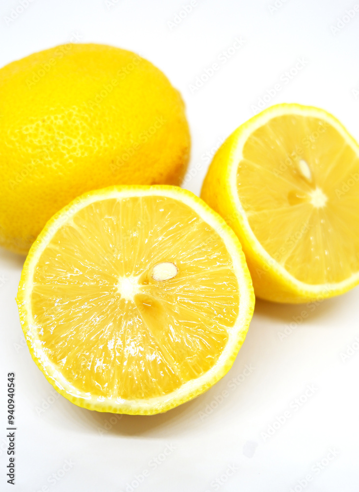 Fresh yellow lemon isolated on white background Fresh yellow lemon isolated on white background