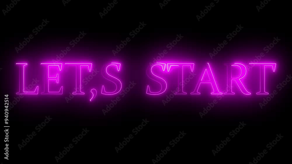 4k vid Text animation let,s start on black background,