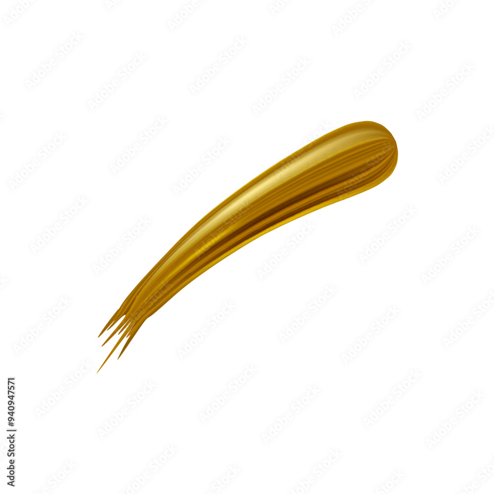 Abstract golden color gradient brush ribbon on isolated background. Abstract golden color gradient brush ribbon on isolated background.
