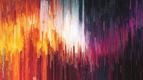 Abstract Vertical Lines Vibrant Color Background