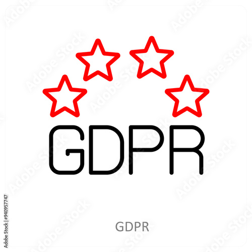 Gdpr And Privacy Icon Concept