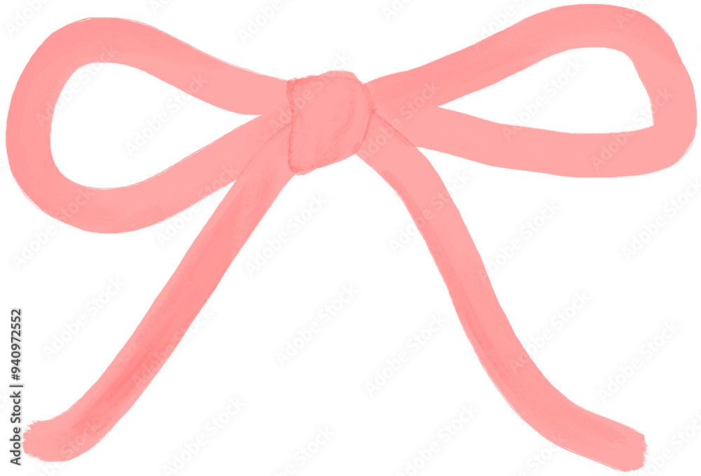 Pink Bow Watercolor Drawing Textured Art, Thin bow, isolated png, design element, Decoration Pink Bow Watercolor Drawing Textured Art, Thin bow, isolated png, design element, Decoration