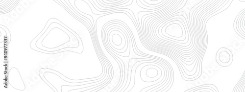 Abstract pattern with lines. Abstract sea map geographic contour map and topographic contours map background. Abstract white pattern topography vector background. Topographic line map background.