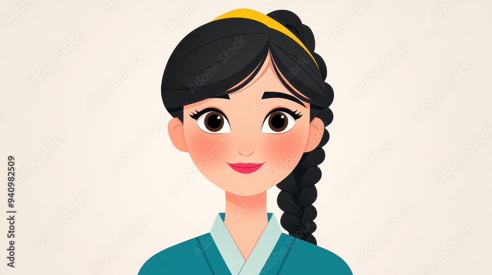 A charming girl in a traditional dress, showcasing elegance and grace through vibrant colors and delicate patterns. A charming girl in a traditional dress, showcasing elegance and grace through vibrant colors and delicate patterns.
