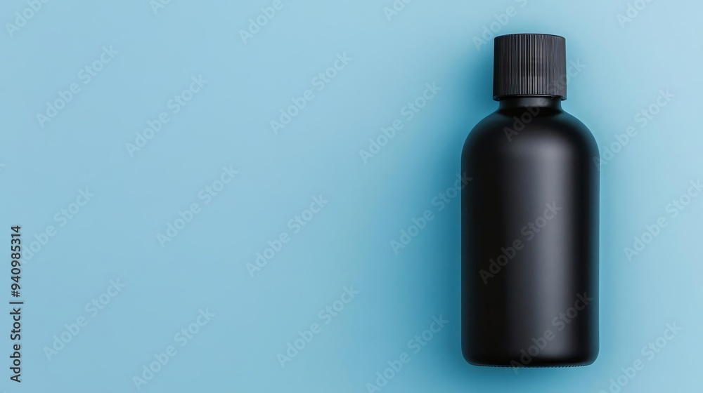 Hair treatment bottle with sleek, stylish packaging, modern beauty, elegant design Hair treatment bottle with sleek, stylish packaging, modern beauty, elegant design