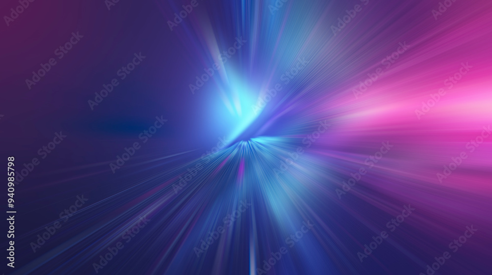 Fototapeta premium Futuristic abstract neon empty street background, neon light.