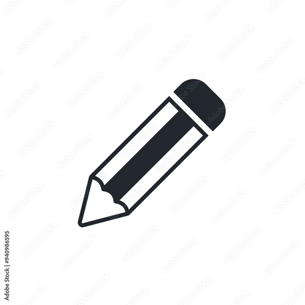 Pencil icon. Edit symbol template for graphic and web design collection logo vector illustration Pencil icon. Edit symbol template for graphic and web design collection logo vector illustration