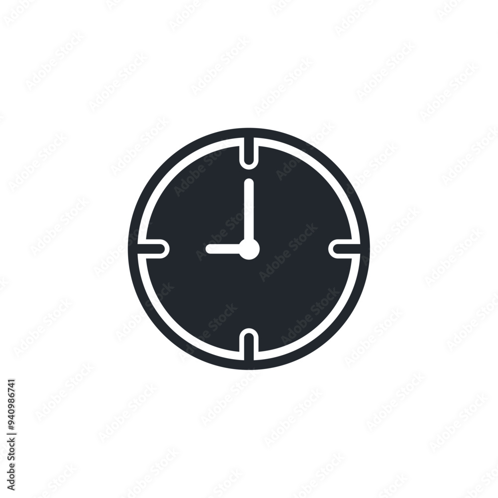 Clock icon. Time symbol template for graphic and web design collection logo vector illustration Clock icon. Time symbol template for graphic and web design collection logo vector illustration
