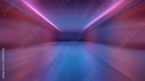 Futuristic abstract neon em...