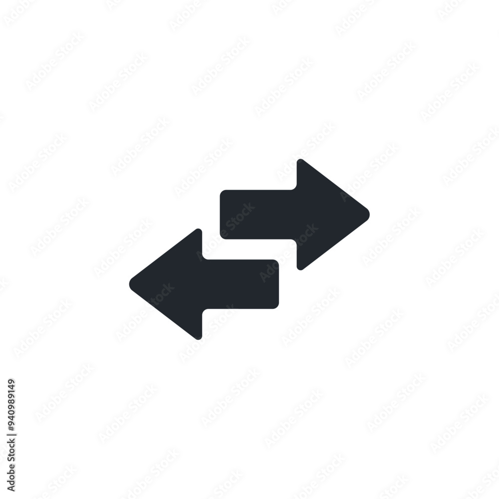 Two arrows pointing in opposite directions