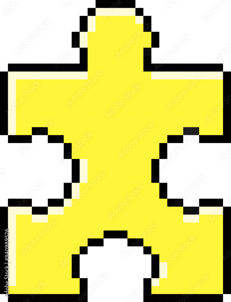 Obraz premium Puzzle icon. Pixel style. Exercise symbol.