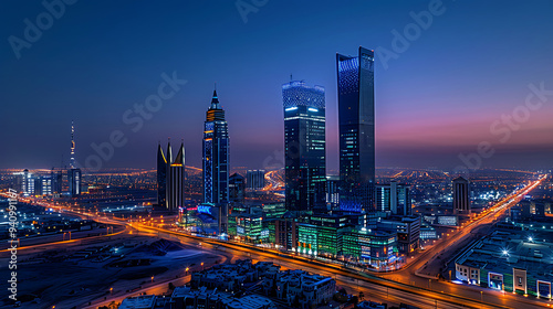 Wallpaper Mural Buildings stand in Riyadh, Saudi Arabia against a blue sky Torontodigital.ca