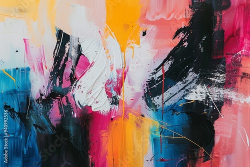 Bold strokes of color that evoke a feeling of strength and vitality, AI generated photo