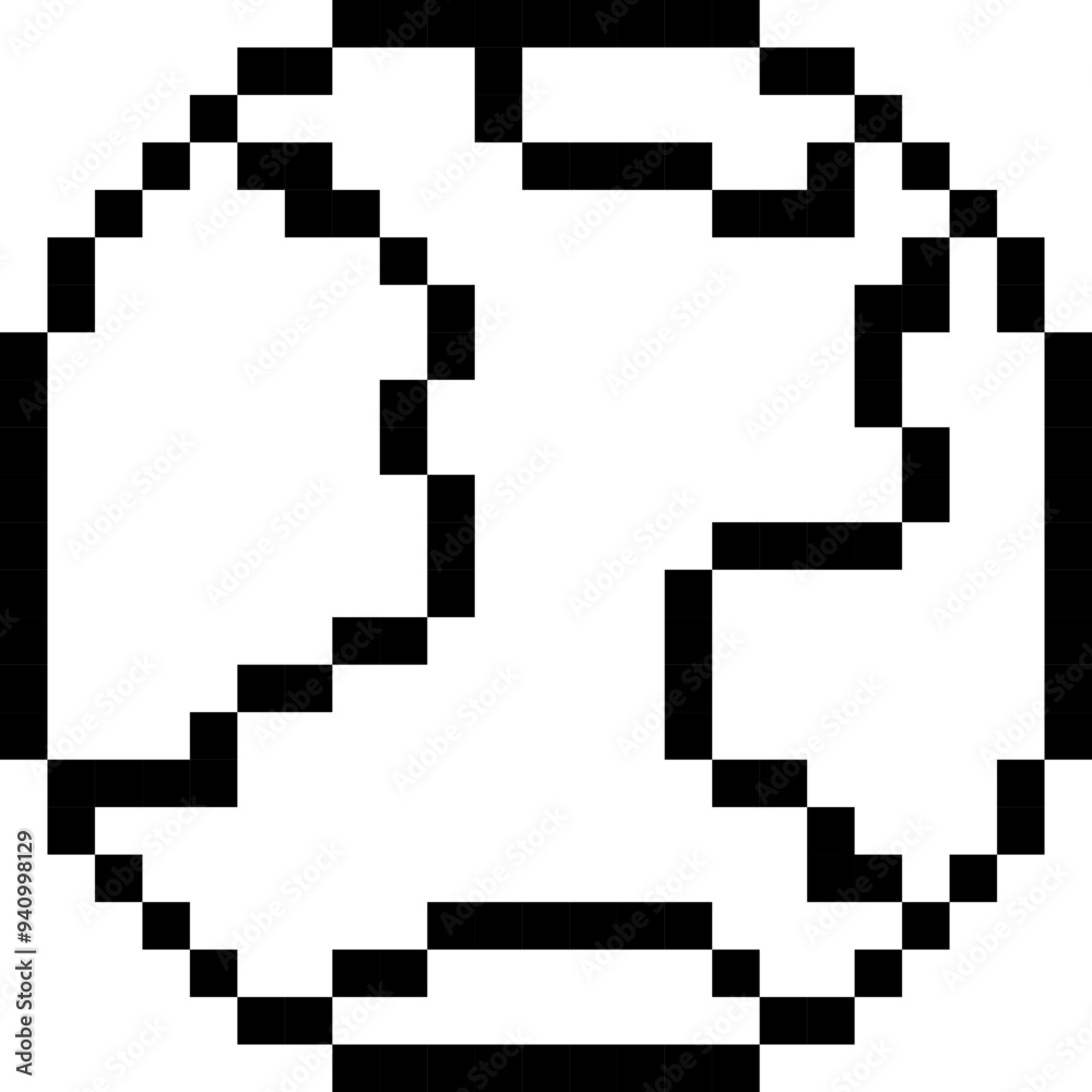 Earth planet icon. Pixel style. Earth planet icon. Pixel style.
