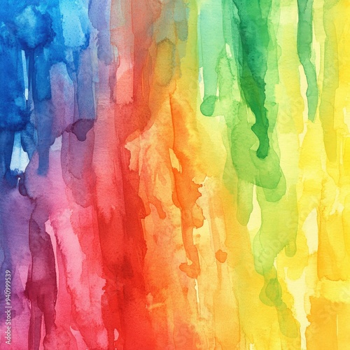 Rainbow Watercolor Background Abstract Texture