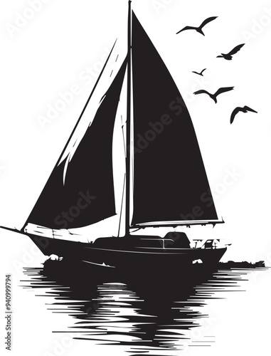 silhouette of a sailing boat