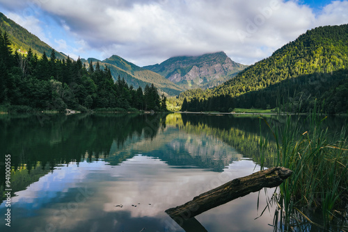 Lake in the mountains reflection