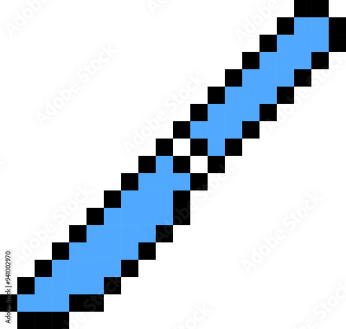 Knife icon. Medicine symbol. Pixel style.