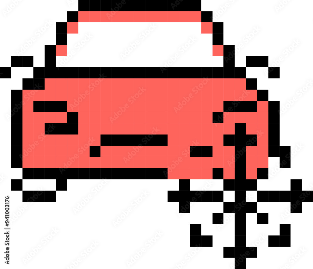Car icon. Winter transport symbol. Pixel style. Car icon. Winter transport symbol. Pixel style.