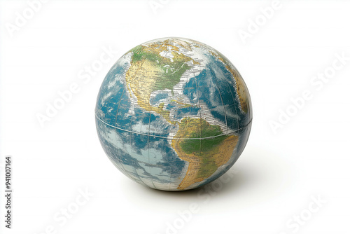Globe On White Background
