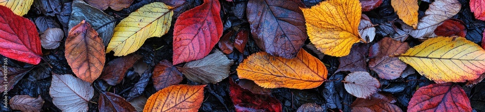 Autumn Leaves in Vibrant Colors Generative AI Autumn Leaves in Vibrant Colors Generative AI