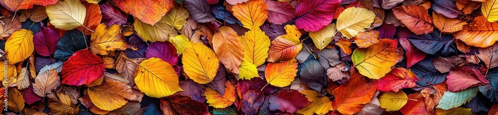 Autumn Leaves in Vibrant Colors Generative AI Autumn Leaves in Vibrant Colors Generative AI