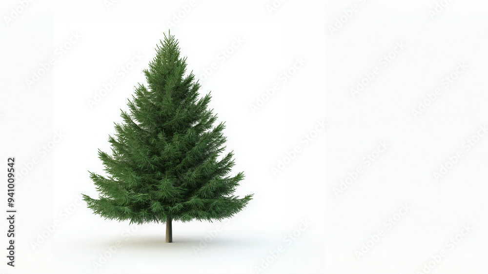 Dekorativer Tannenbaum auf weißem Hintergrund. Grüner Weihnachtsbaum mit dichtem Nadelwerk. Festliche Silhouette. Ideal für Weihnachtskarten, Einladungen und saisonale Designs Dekorativer Tannenbaum auf weißem Hintergrund. Grüner Weihnachtsbaum mit dichtem Nadelwerk. Festliche Silhouette. Ideal für Weihnachtskarten, Einladungen und saisonale Designs