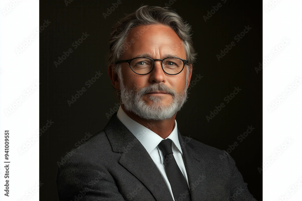 Older Business Man On White Background Older Business Man On White Background