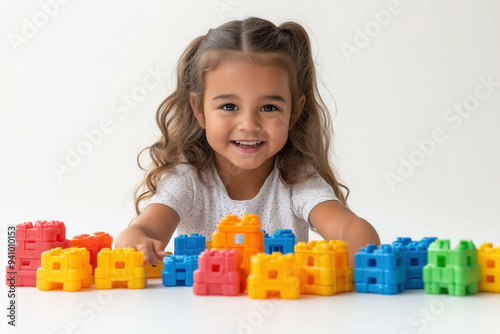 Preschool Teacher On White ...