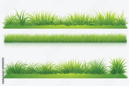 Grass Border Isolated