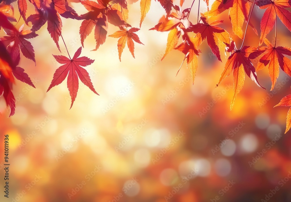 Abstract Autumn Leaves in Motion Generative AI Abstract Autumn Leaves in Motion Generative AI