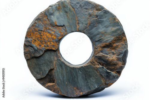 Stone Wheel On White Backgr...