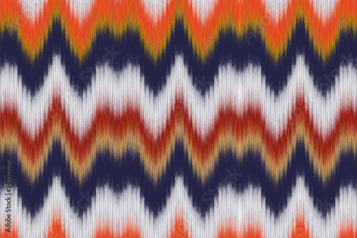 Ethnic ikat seamless pattern.beautiful pattern. folk embroidery,bohemian style,aztec geometric art ornament print.ethnic abstract art.Seamless fabric.design for fabric, carpet, wallpaper, clothing.