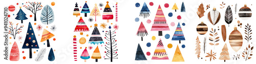 A vibrant collection of abstract patterns and shapes in various colors, perfect for creative projects and artistic inspiration.