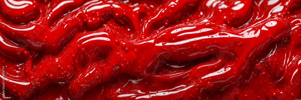 Tomato paste, ketchup or red paint texture background or wallpaper Tomato paste, ketchup or red paint texture background or wallpaper