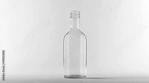 a glass bottle on white background