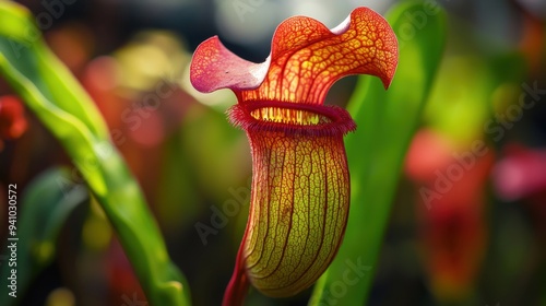 Close-Up of Tropical Pitcher Plant photo