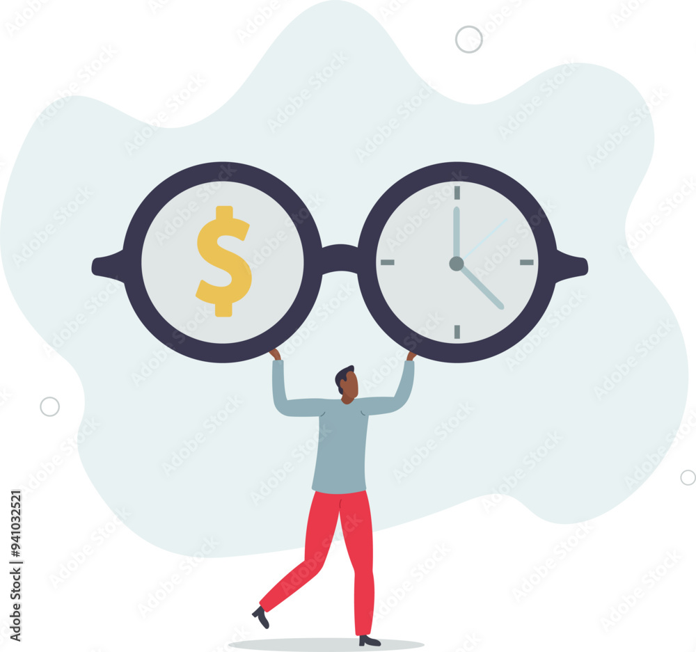 saving money or debt payment, financial freedom concept.flat design with people. saving money or debt payment, financial freedom concept.flat design with people.