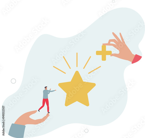 Value added, increase value or price of product to make profit, additional advantage or development for more benefit concept.flat design with people.