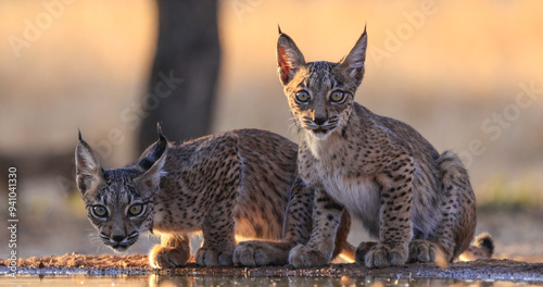Lince ibérico en paraje natural español 
