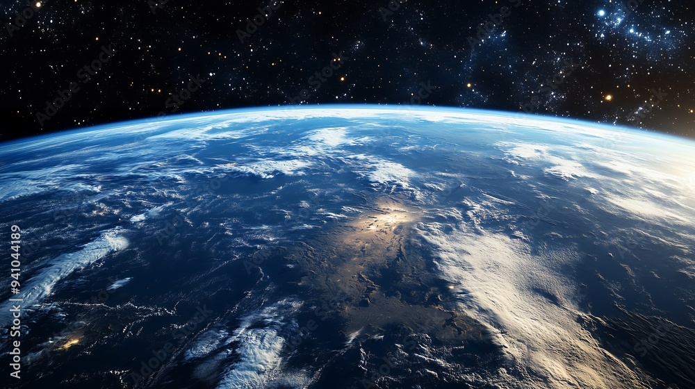 A breathtaking view of Earth from space, showcasing its natural beauty and atmosphere. A breathtaking view of Earth from space, showcasing its natural beauty and atmosphere.